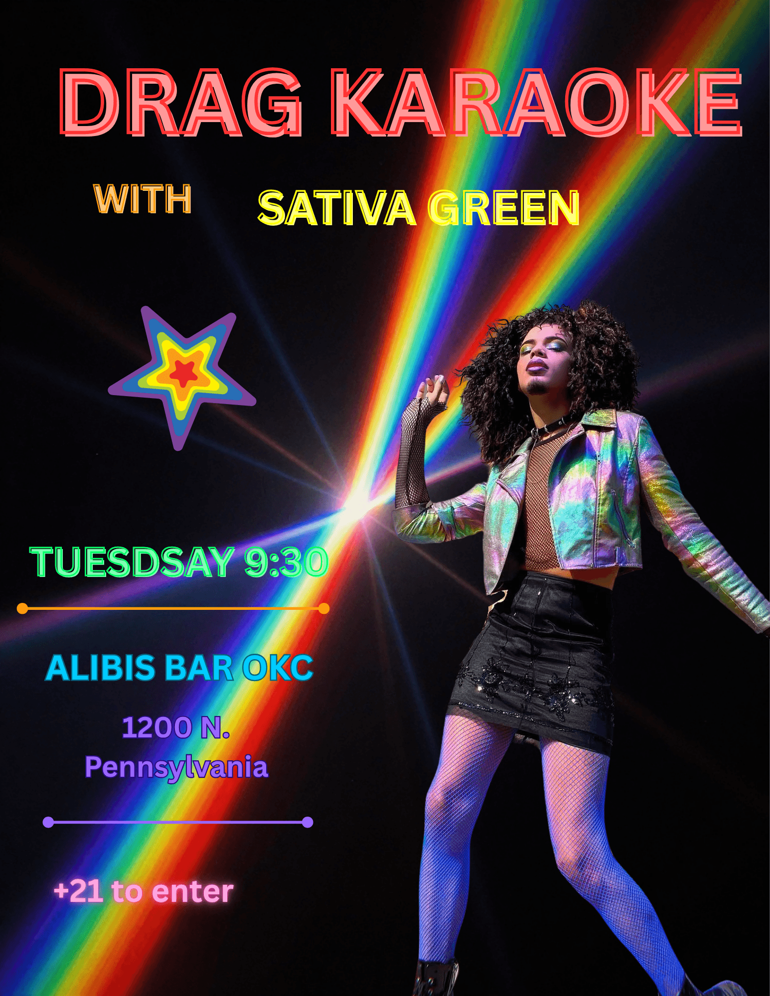 Drag Karaoke with Sativa Green